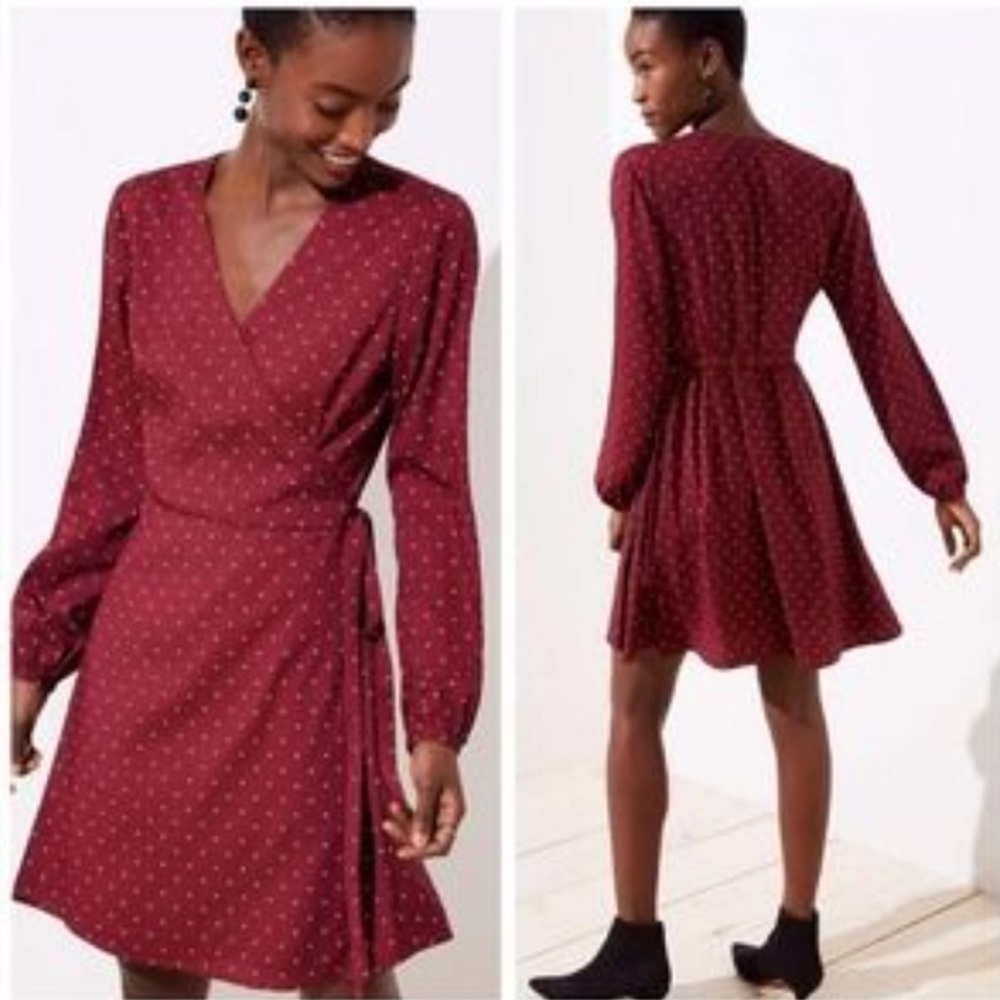 NWT Loft Star Pattern Wrap Dress Size 12